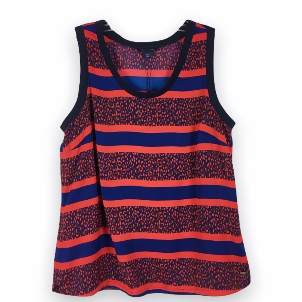 NEW Tommy Hilfiger Blue & Red Tank Top Shirt L